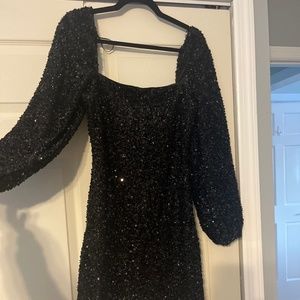 NYCO - black sequin dress